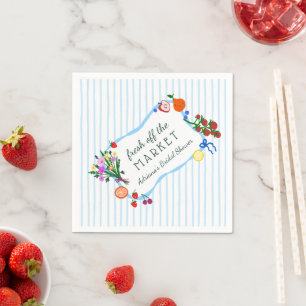 FRESH OFF THE MARKET Cute Custom Bridal Shower Napkins
