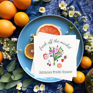 FRESH OFF THE MARKET Cute Custom Bridal Shower Napkins