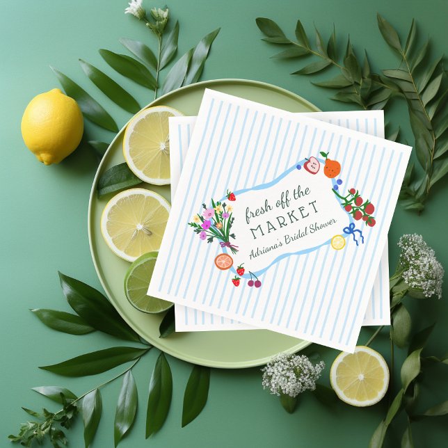 FRESH OFF THE MARKET Cute Custom Bridal Shower Napkins (FRESH OFF THE MARKET Cute Custom Bridal Shower Napkins
)