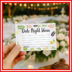Fresh Off The Market Date Night Ideas Bridal Enclosure Card