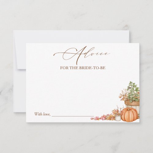 Fresh Off The Market Fall Bridal Shower Advice Invitation