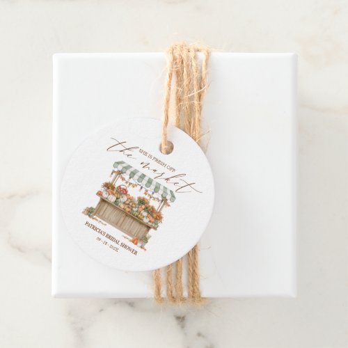 Fresh Off The Market Fall Bridal Shower Favor Tags