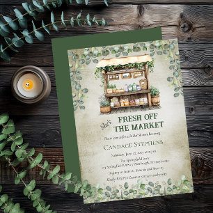 Fresh Off The Market Farm Stand Bridal Shower Invitation