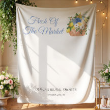 Fresh Off The Market Farmer Bridal Shower Backdrop