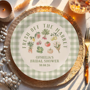Fresh off the Market Farmers Bridal Shower Paper Plates