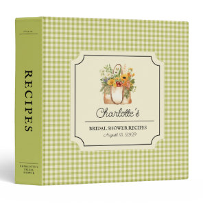 Fresh Off the Market Farmers Market Bridal Shower  3 Ring Binder