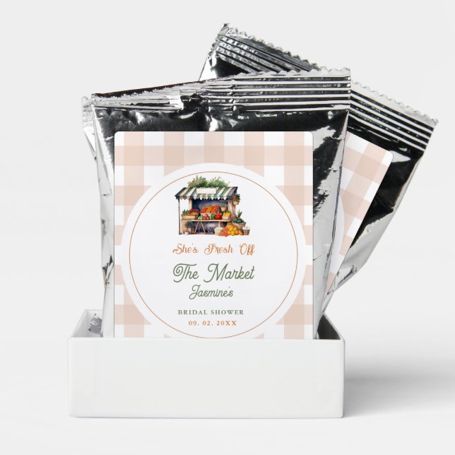 Fresh Off The Market Farmers Market Bridal Shower  Coffee Drink Mix (Pair)