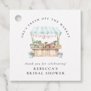 Fresh Off The Market Farmers Market Bridal Shower Favor Tags
