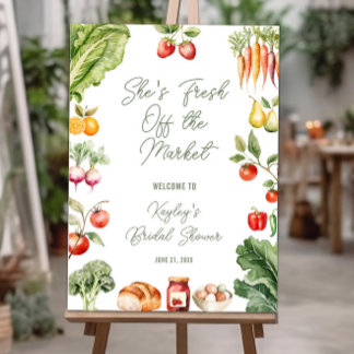 Fresh off the Market Farmer's Market Bridal Shower Foam Board