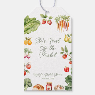 Fresh off the Market Farmer's Market Bridal Shower Gift Tags