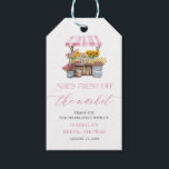 Fresh Off The Market Farmers Market Bridal Shower Gift Tags<br><div class="desc">Fresh Off The Market and full of charm! 🛒💐 These adorable bridal shower gift tags are the perfect finishing touch for your farmers market–themed celebration. Featuring sweet pink wildflowers and rustic details, they’re ideal for attaching to favors, baskets, or bridal shower gifts. 🌸🍓 Add a touch of fresh-picked love to...</div>