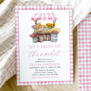Fresh Off The Market Farmers Market Bridal Shower Invitation