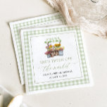Fresh Off The Market Farmers Market Bridal Shower Napkins<br><div class="desc">Fresh Off The Market Green Bridal Shower Napkins – Farmer’s Market Inspired Charm 🌿💍 Add a fresh and whimsical touch to your bridal shower with these “Fresh Off The Market” green napkins — perfect for a cozy farmer’s market or rustic garden celebration. Featuring charming gingham accents, lush greenery, and playful...</div>