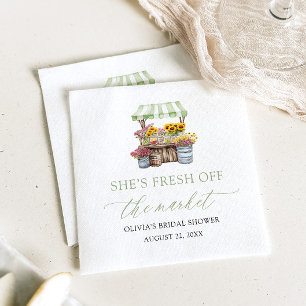 Fresh Off The Market Farmers Market Bridal Shower Napkins
