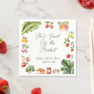 Fresh off the Market Farmer's Market Bridal Shower Napkins