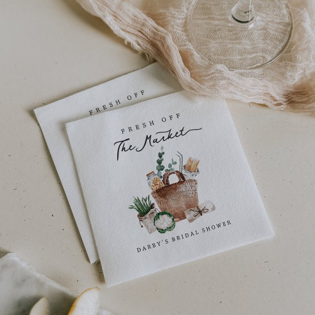 Fresh Off The Market Farmers Market Bridal Shower Napkins (Creator Uploaded)