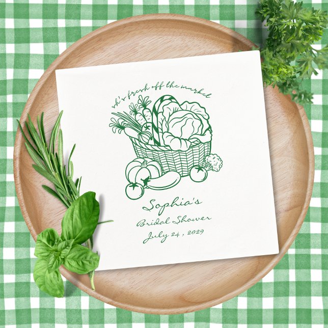 Fresh Off The Market Farmers Market Bridal Shower Napkins (Creator Uploaded)