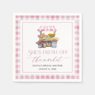 Fresh Off The Market Farmers Market Bridal Shower Napkins