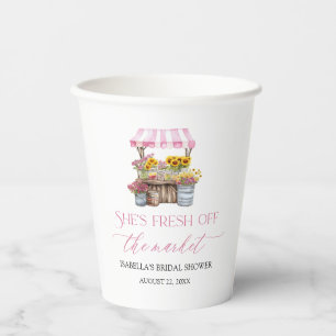 Fresh Off The Market Farmers Market Bridal Shower Paper Cups