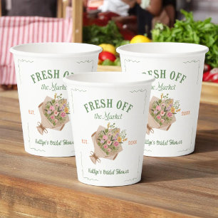 Fresh Off The Market Farmer's Market Bridal Shower Paper Cups