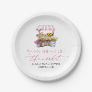 Fresh Off The Market Farmers Market Bridal Shower Paper Plates