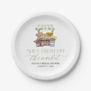 Fresh Off The Market Farmers Market Bridal Shower Paper Plates