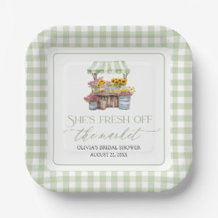 Fresh Off The Market Farmers Market Bridal Shower Paper Plates