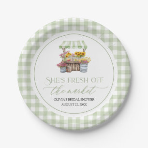 Fresh Off The Market Farmers Market Bridal Shower Paper Plates