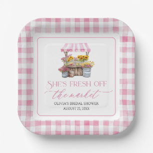 Fresh Off The Market Farmers Market Bridal Shower Paper Plates