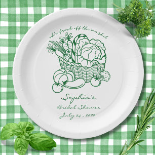 Fresh Off The Market Farmers Market Bridal Shower Paper Plates