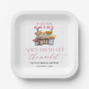 Fresh Off The Market Farmers Market Bridal Shower Paper Plates