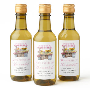 Fresh Off The Market Farmers Market Bridal Shower  Wine Label