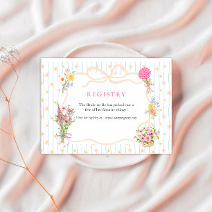 Fresh off the Market Floral Bridal shower Enclosure Card