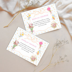 Fresh off the Market Floral Bridal shower Enclosure Card