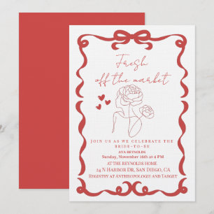 Fresh Off the market floral bridal shower Invitation