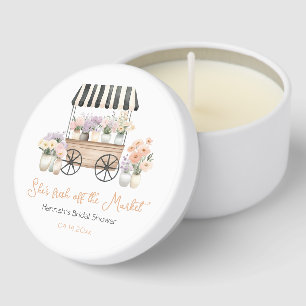 Fresh Off The Market Floral Bridal Shower  Mini Candle Favors