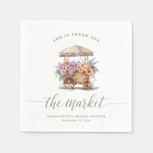 Fresh off the Market Floral Bridal Shower Napkins