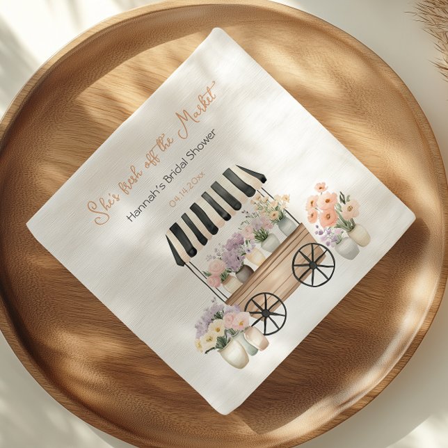 Fresh Off The Market Floral Bridal Shower Napkins (Creator Uploaded)