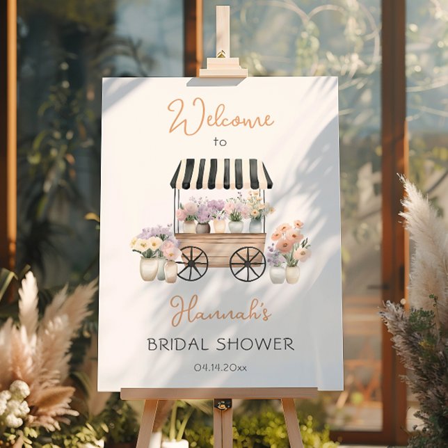 Fresh Off The Market Floral Bridal Shower Welcome Foam Board (Creator Uploaded)