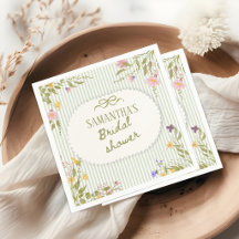 Fresh off the market floral stripes Bridal shower