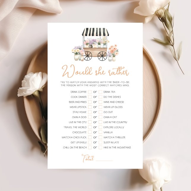 Fresh Off The Market Floral Would She Rather Game (Creator Uploaded)