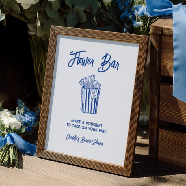 Fresh Off The Market Flower Bar Bridal Shower Sign (Fresh Off The Market Flower Bar Bridal Shower Sign)