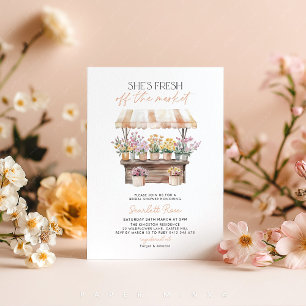 Fresh off the Market Flower Market Bridal Shower Invitation