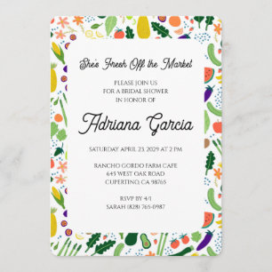 FRESH OFF THE MARKET Fruits & Veggies Cute CUSTOM  Invitation