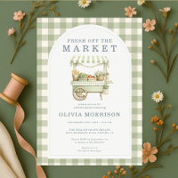 Fresh Off the Market Gingham Green Bridal Shower