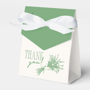 Fresh Off the Market Green Bridal Shower Favor Boxes