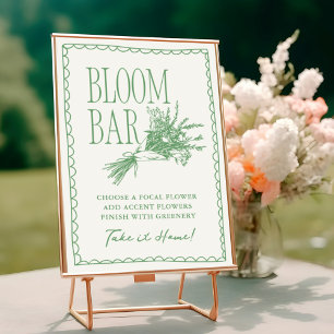 Fresh Off the Market Green Bridal Shower Poster