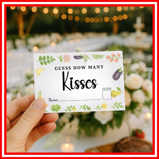 Fresh Off The Market Guess How Many Kisses Bridal Enclosure Card (Creator Uploaded)