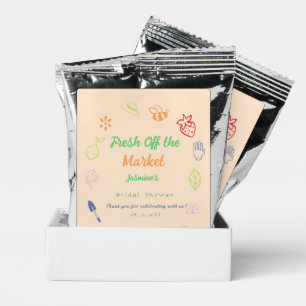 Fresh Off The Market Hand Drawn Bridal Shower Coffee Drink Mix