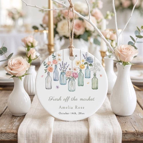 Fresh Off The Market Hanging Jars Bridal Shower Favor Tags